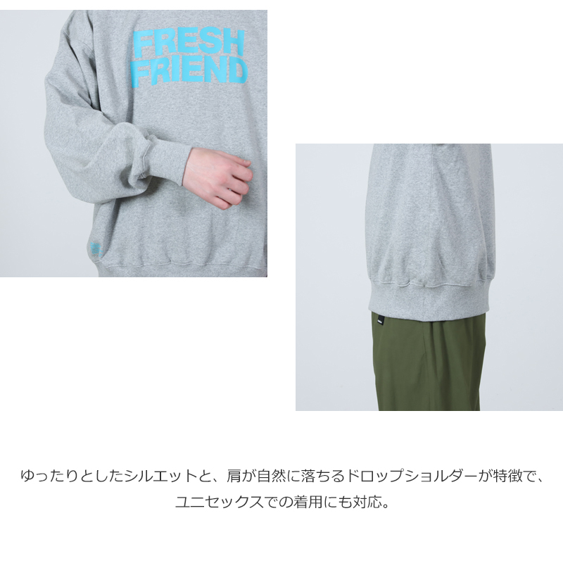 Fresh Service(フレッシュサービス) FRIEND EDITIONS LIGHT OZ CREW NECK SWEATER