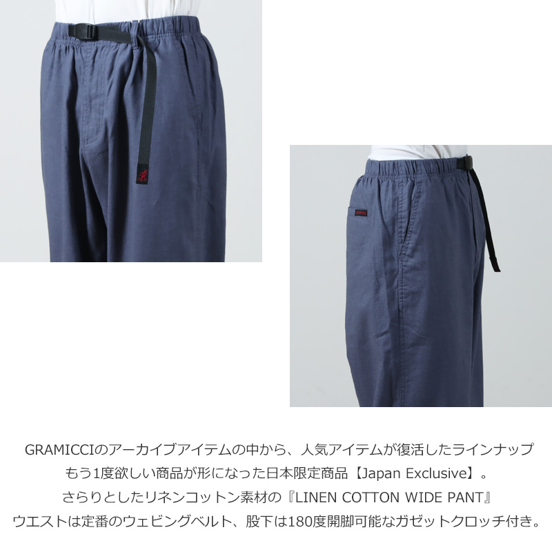 GRAMICCI(ߥ) Japan ExclusiveLINEN COTTON WIDE PANT #MEN