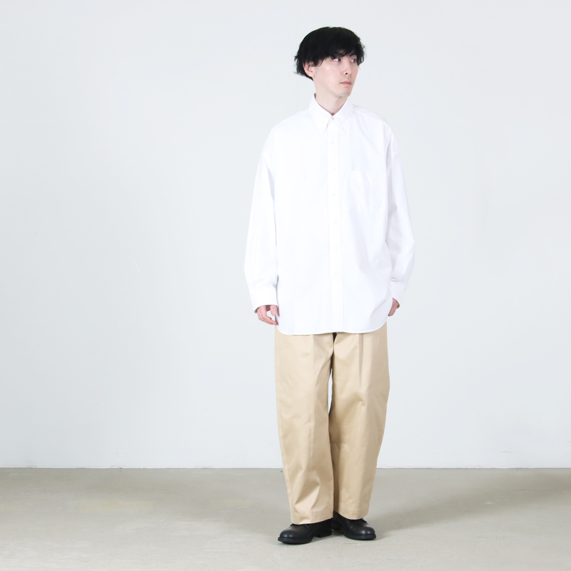 Graphpaper(グラフペーパー) Oxford L/S Oversized B.D Shirt