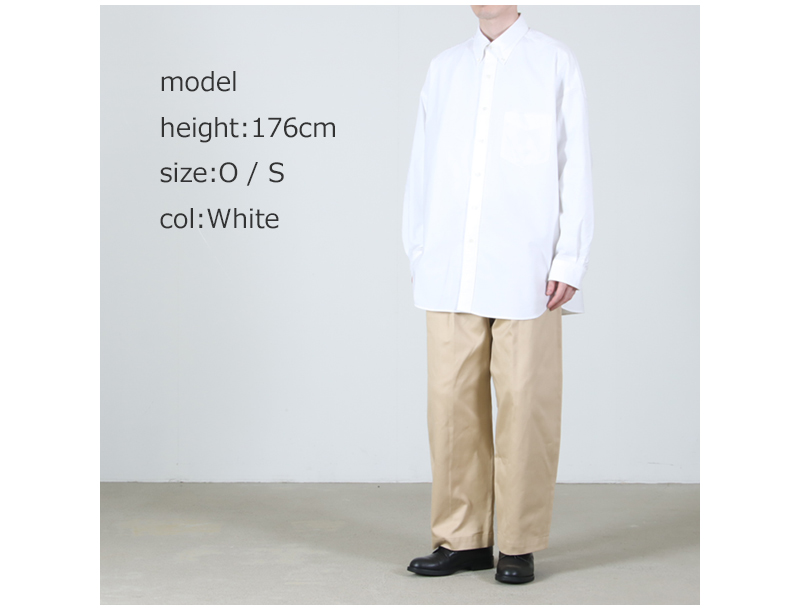 Graphpaper(グラフペーパー) Oxford L/S Oversized B.D Shirt