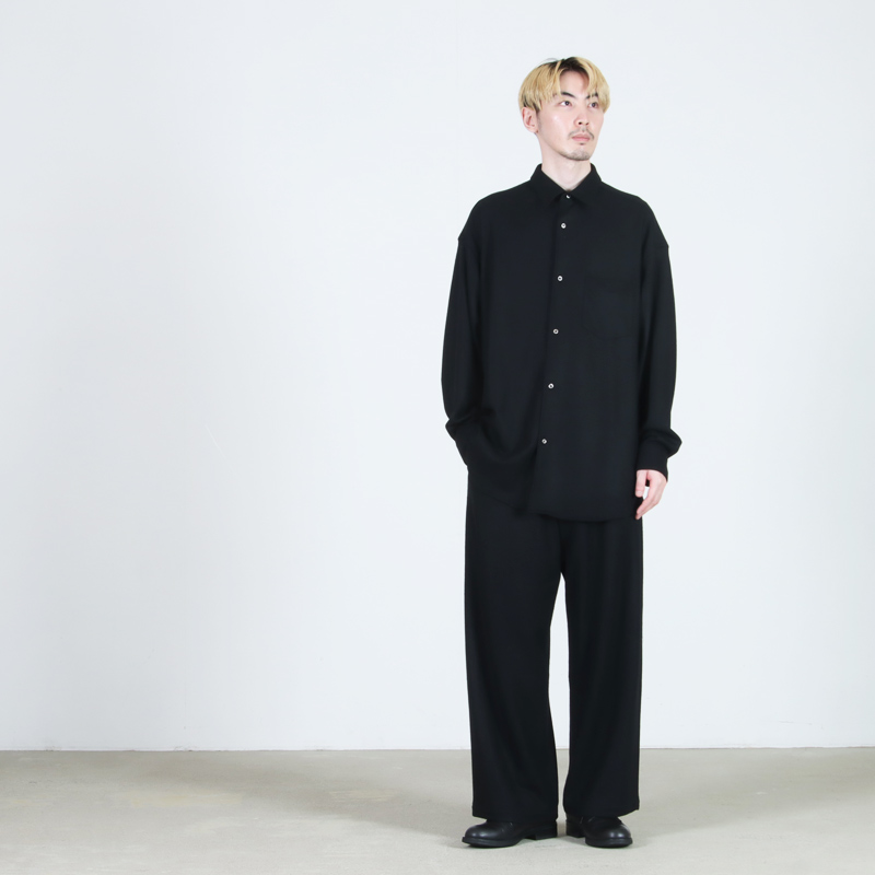 Graphpaper(グラフペーパー) Wool Smooth Flannel Oversized Regular Collar Shirt