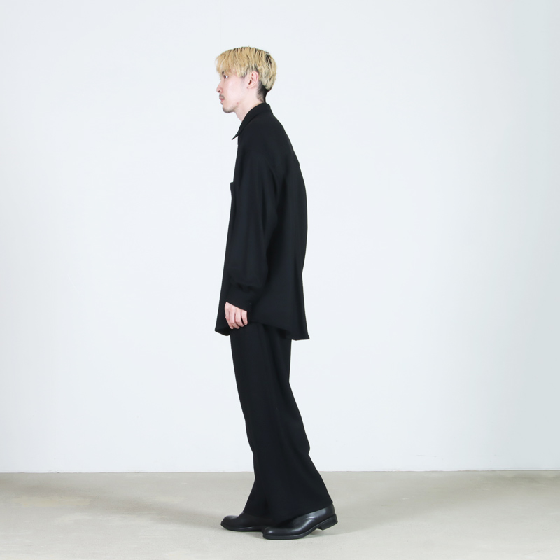 Graphpaper(グラフペーパー) Wool Smooth Flannel Oversized Regular Collar Shirt