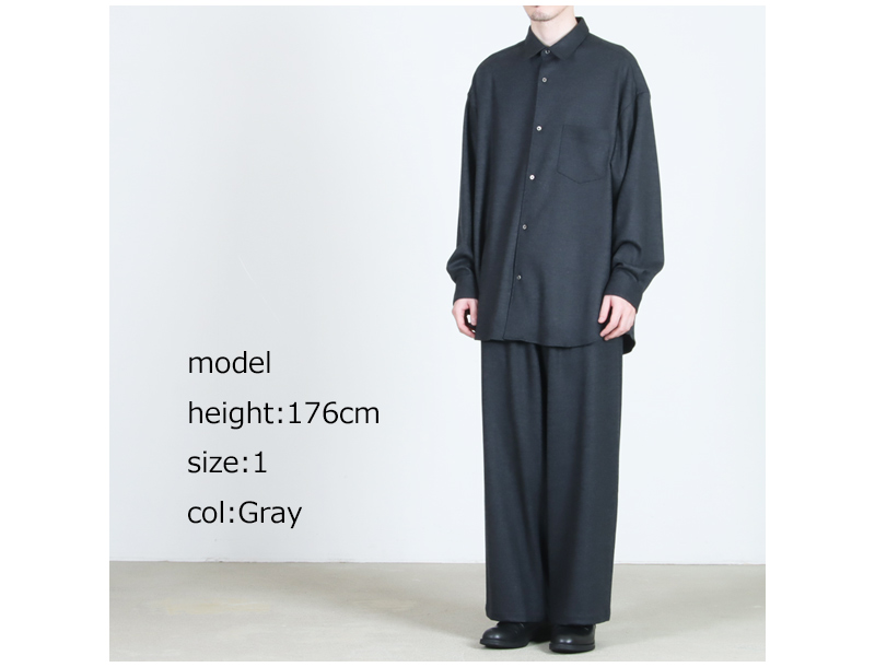 Graphpaper(グラフペーパー) Wool Smooth Flannel Easy Wide Pants