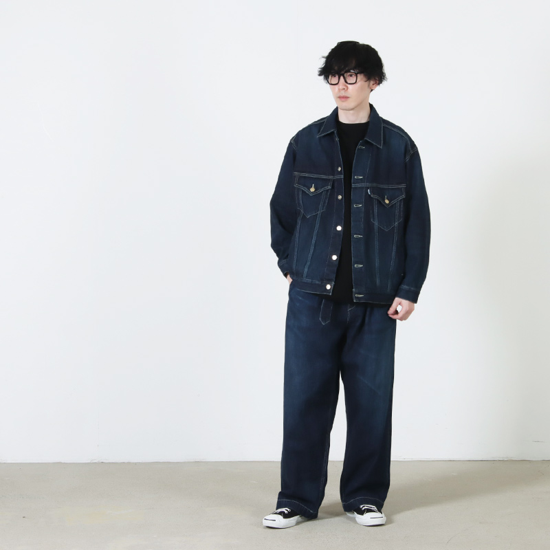 Graphpaper(グラフペーパー) Selvage Denim Trucker Jacket -DARK FADE-