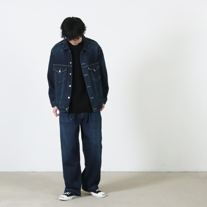 Graphpaper(グラフペーパー) Selvage Denim Trucker Jacket -DARK FADE-