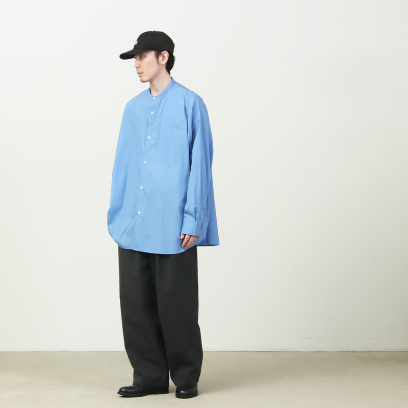 Graphpaper(グラフペーパー) Broad L/S Oversized Band Collar Shirt