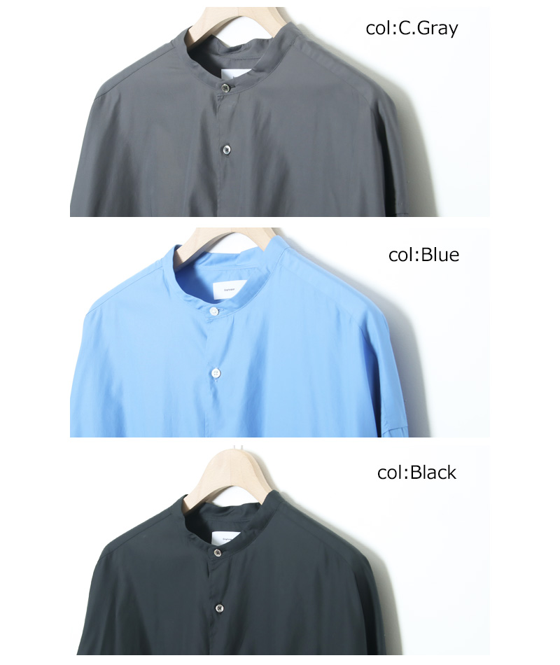 Graphpaper(グラフペーパー) Broad L/S Oversized Band Collar Shirt