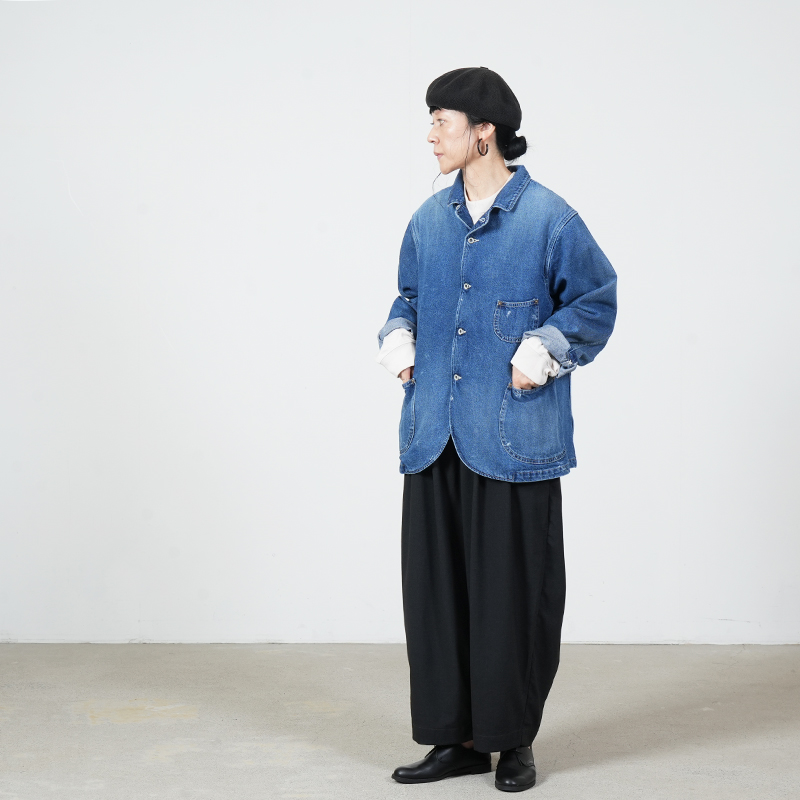 HARVESTY(ハーベスティ) ワイドエッグパンツ TRトロストレッチ