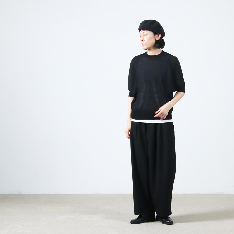 HARVESTY(ハーベスティ) ワイドエッグパンツ TRトロストレッチ