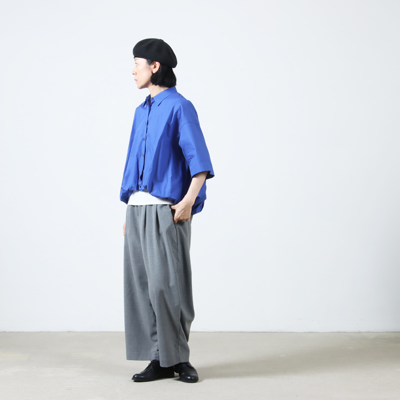 HARVESTY(ハーベスティ) ワイドエッグパンツ TRトロストレッチ