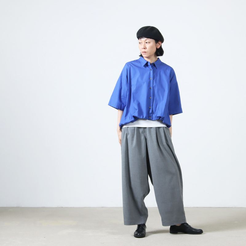 HARVESTY(ハーベスティ) ワイドエッグパンツ TRトロストレッチ