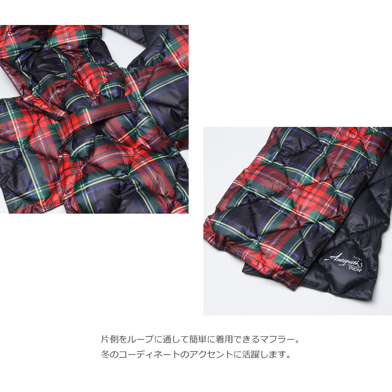 ICHI Antiquites(イチアンティークス) Antiquit s×TAION DOWN マフラー