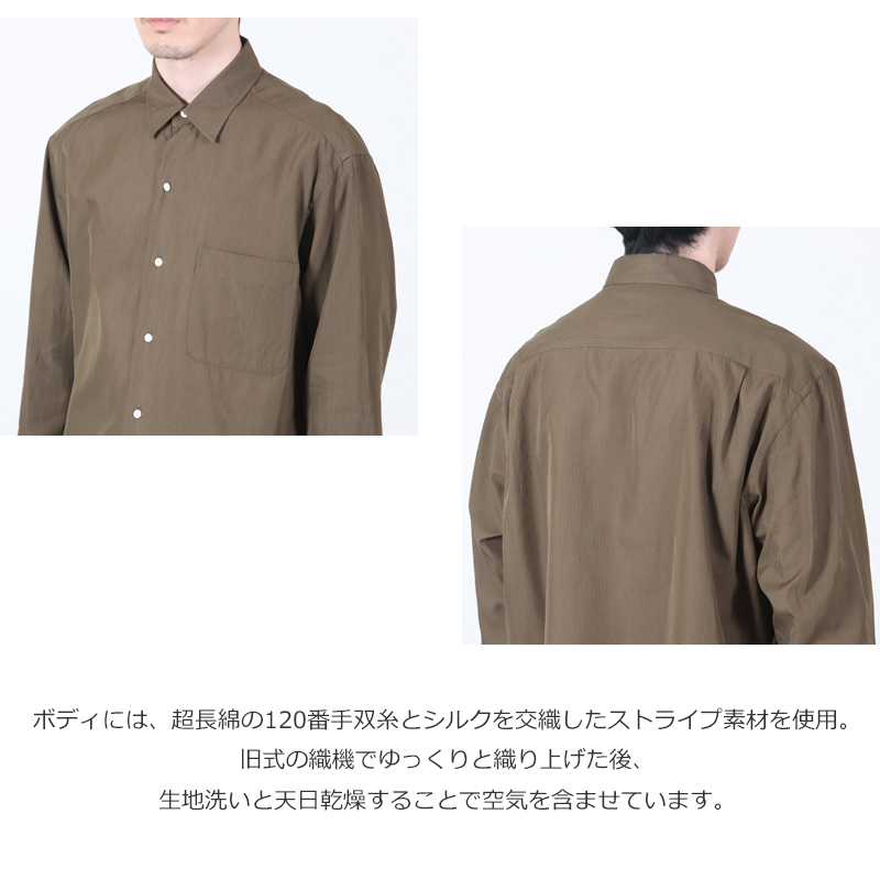 KAPTAIN SUNSHINE(キャプテンサンシャイン) Regular Collar Shirt STRIPE