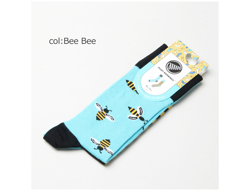 MANY MORNINGS(ˡ⡼˥󥰥) Regular Socks Bee Bee