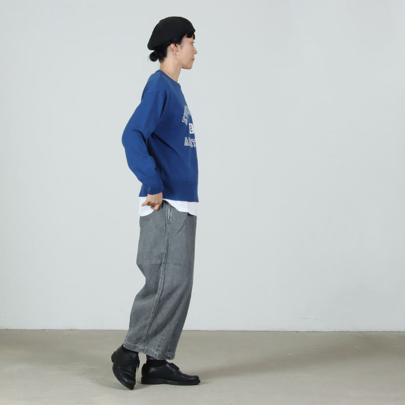 mao made(マオメイド) カレッジロゴジャガードプルオーバー