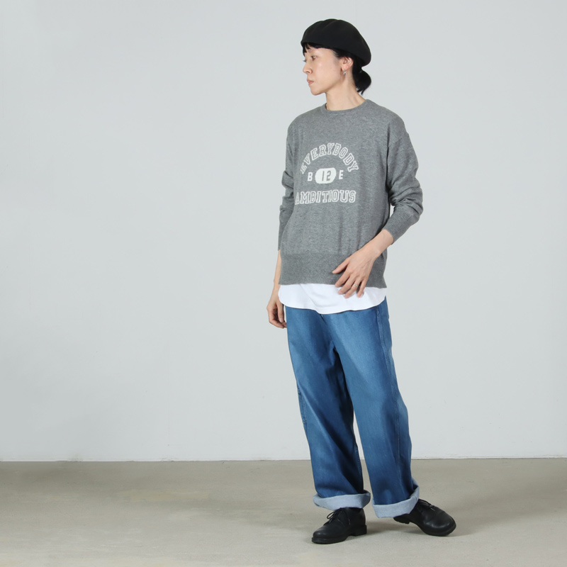 mao made(マオメイド) カレッジロゴジャガードプルオーバー