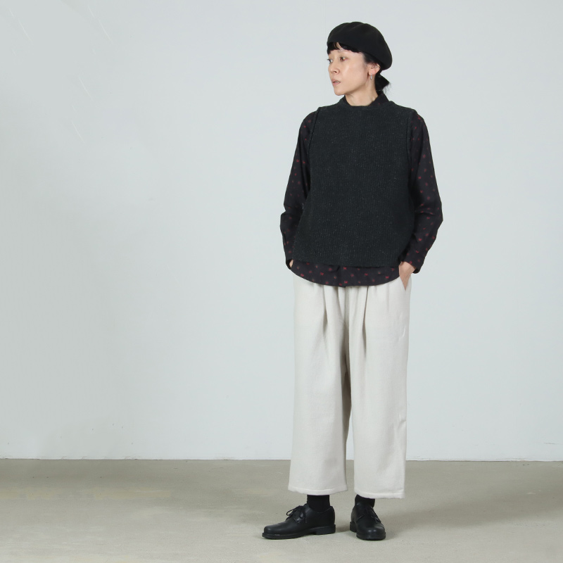 mao made(マオメイド) シャペウ畦編み2WAYベスト