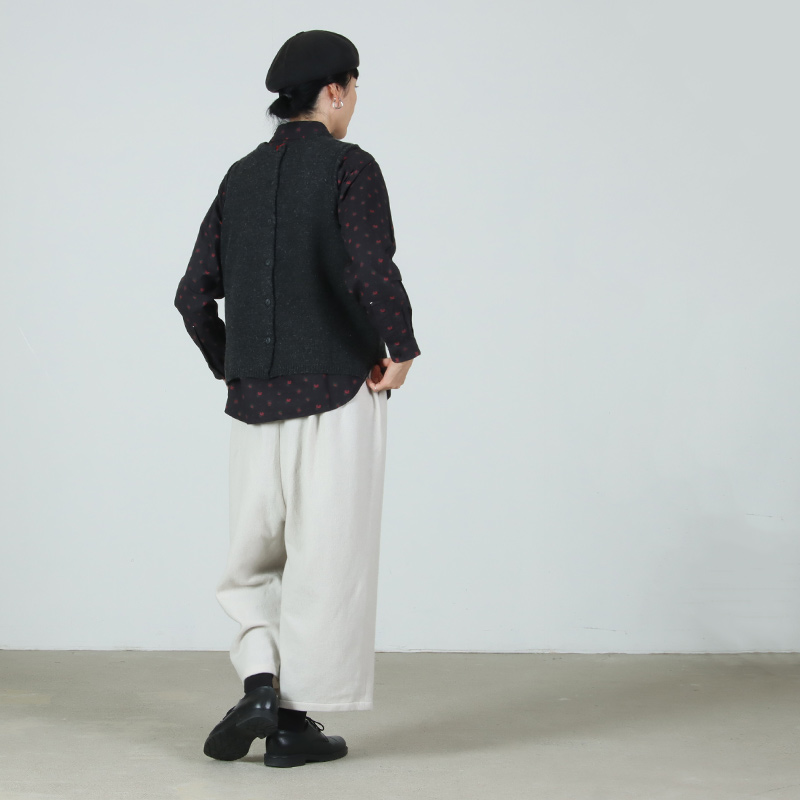 mao made(マオメイド) シャペウ畦編み2WAYベスト