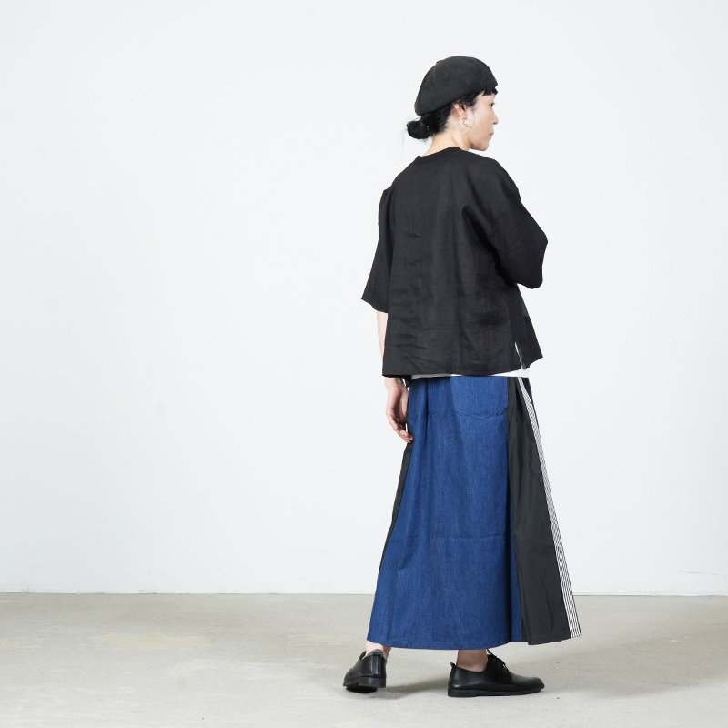 mao made(マオメイド) リネンドーナツ布帛TEE