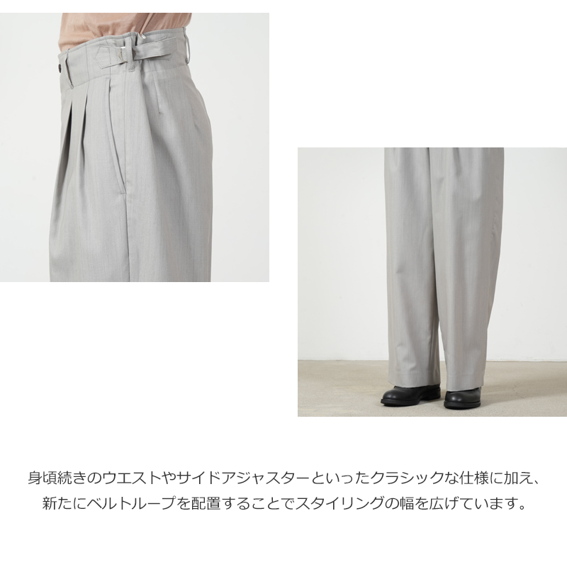 marka(マーカ) DOUBLE PLEATED MILITARY TROUSERS