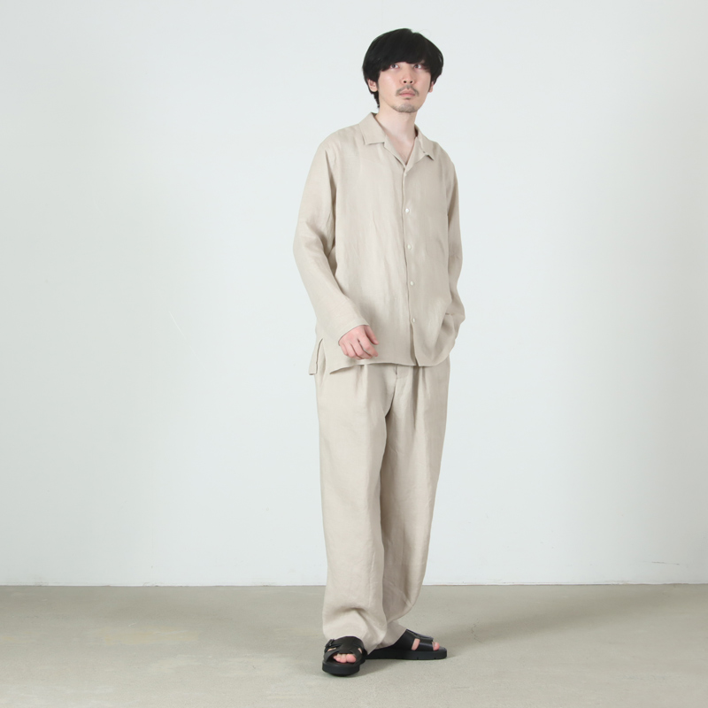 MARKAWARE(マーカウェア) ヘンプ細布 コンフォートフィットオープンカラーシャツ