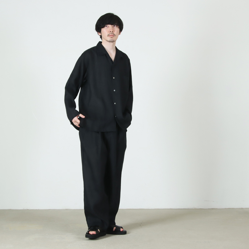 MARKAWARE(マーカウェア) ヘンプ細布 コンフォートフィットオープンカラーシャツ