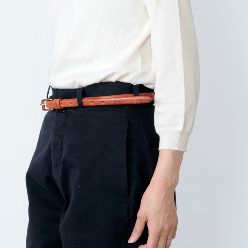 MASTER & Co.(ޥɥ) SADDLE PULL UP LEATHER CROCO EMBOSSED BELT