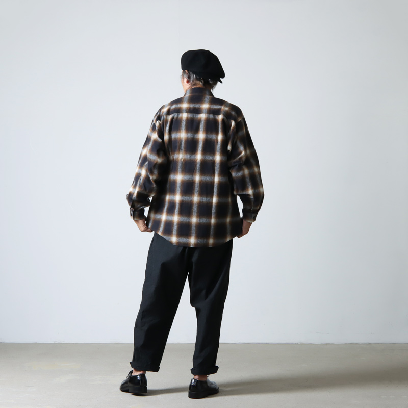 ETS.MATERIAUX(ƥޥƥꥪ) Ombre Check Flannel Shirts