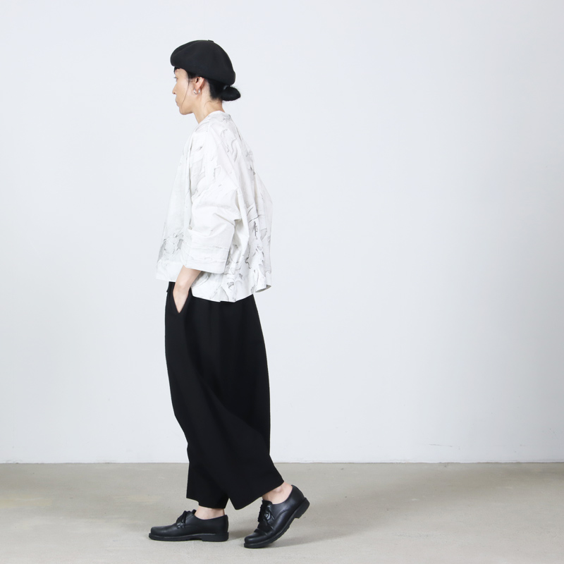 mizuiro ind(ミズイロインド) マーブルプリント ワイドプルオーバー