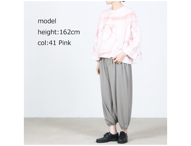 mizuiro ind(ミズイロインド) マーブルプリント ワイドプルオーバー