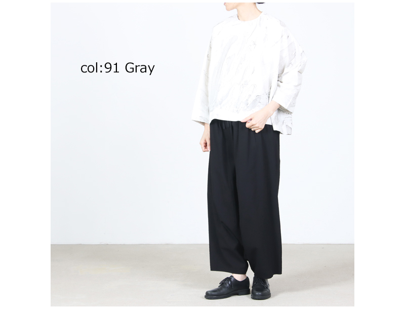 mizuiro ind(ミズイロインド) マーブルプリント ワイドプルオーバー