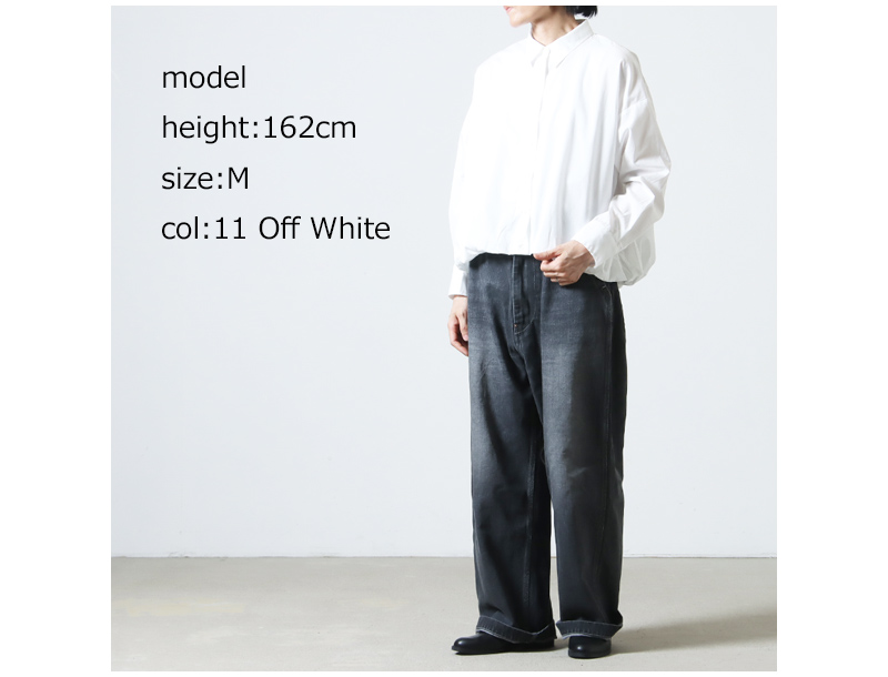 mizuiro ind(ミズイロインド) ロングスリーブ バルーンシャツ