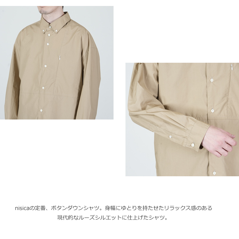 nisica(ニシカ) ボタンダウンシャツ ルーズフィット