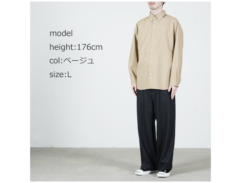 nisica(ニシカ) ボタンダウンシャツ ルーズフィット