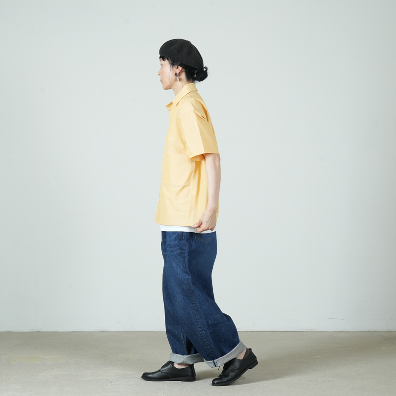 nisica(ニシカ) レギュラーカラーシャツ c.ストライプ 半袖