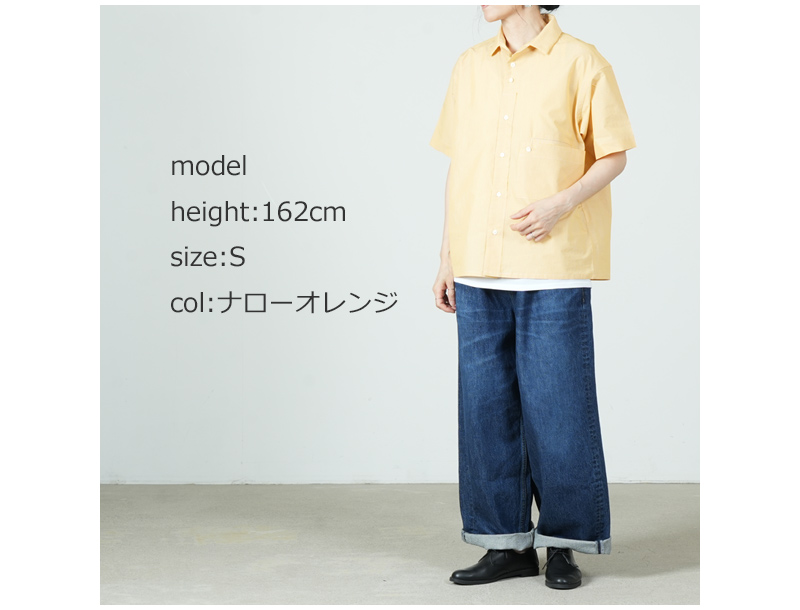 nisica(ニシカ) レギュラーカラーシャツ c.ストライプ 半袖