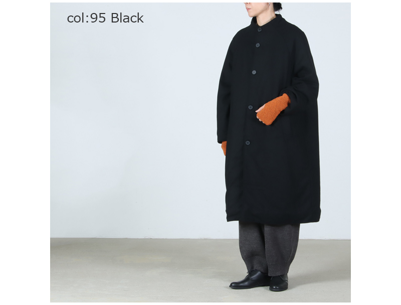 NO CONTROL AIR(ノーコントロールエアー) FIRMUM ウールシーチング・ガーメントウォッシュ ボトルネックコート