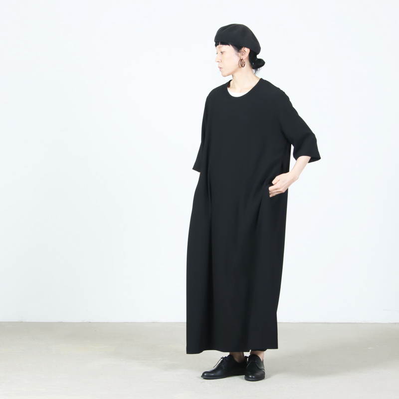 NO CONTROL AIR(ノーコントロールエアー) トリアセテート&ポリエステル・ライトクレープダブルクロス ワンピース