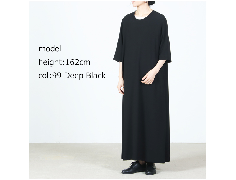 NO CONTROL AIR(ノーコントロールエアー) トリアセテート&ポリエステル・ライトクレープダブルクロス ワンピース