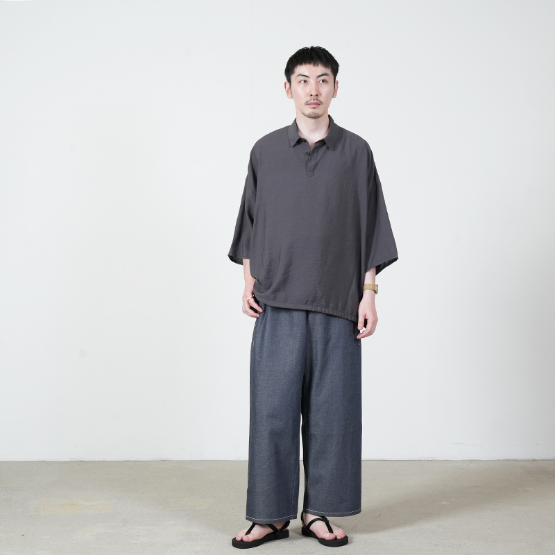 NO CONTROL AIR(ノーコントロールエアー) FIRMUM 強撚ポリエステル&コットン・ドライデニム スーパーワイドストレート