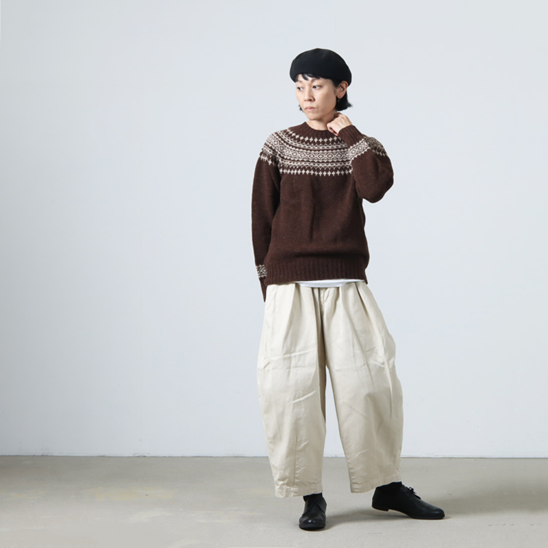 NOR'EASTERLY(ノア イースターリー) L/S CREW 2TONE NORDIC