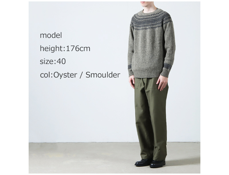NOR'EASTERLY(ノア イースターリー) L/S CREW 2TONE NORDIC