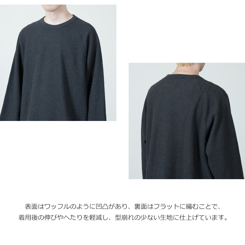 blurhmsROOTSTOCK(ブラームス ルーツストック) Rough&Smooth Thermal Baseball Raglan Tee