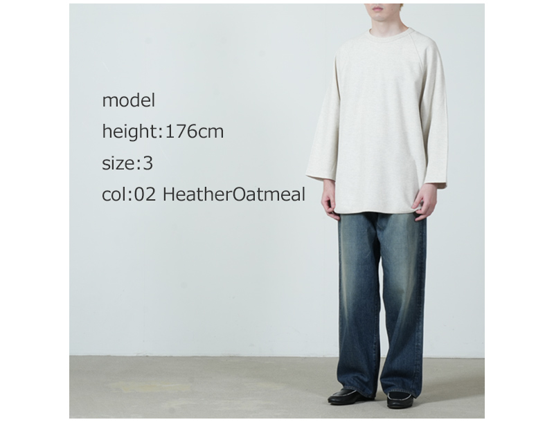 blurhmsROOTSTOCK(ブラームス ルーツストック) Rough&Smooth Thermal Baseball Raglan Tee