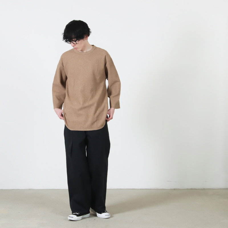blurhmsROOTSTOCK(ブラームス ルーツストック) Rough&Smooth Thermal Baseball Tee