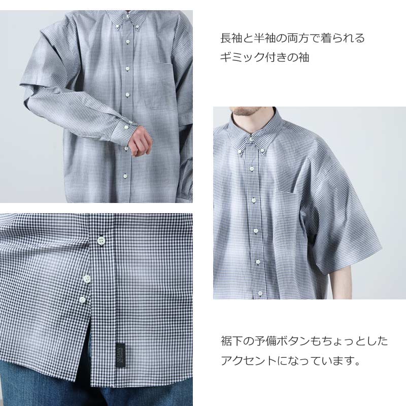 SEDAN ALL-PURPOSE(󥪡ѡѥ) Detachable Shadow Plaid BD Shirt