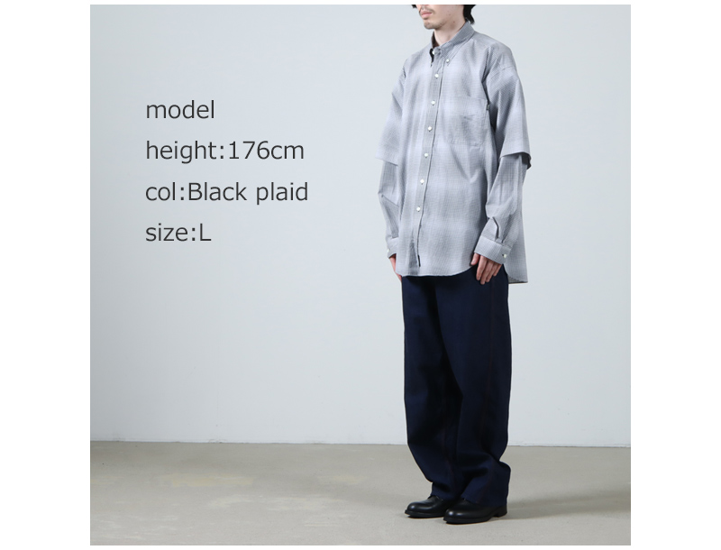 SEDAN ALL-PURPOSE(󥪡ѡѥ) Detachable Shadow Plaid BD Shirt