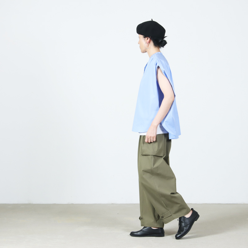 SI-HIRAI(スーヒライ) ハイカウントタイプライター タックカラーサークルブラウス