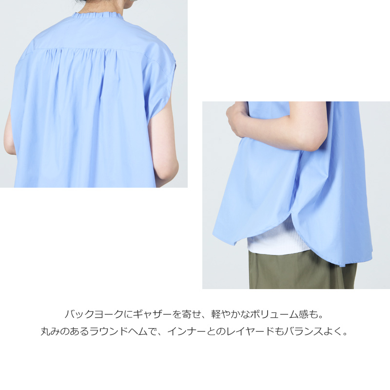 SI-HIRAI(スーヒライ) ハイカウントタイプライター タックカラーサークルブラウス