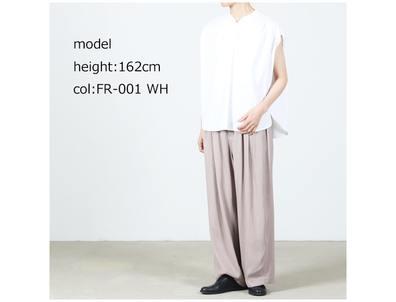 SI-HIRAI(スーヒライ) ハイカウントタイプライター タックカラーサークルブラウス